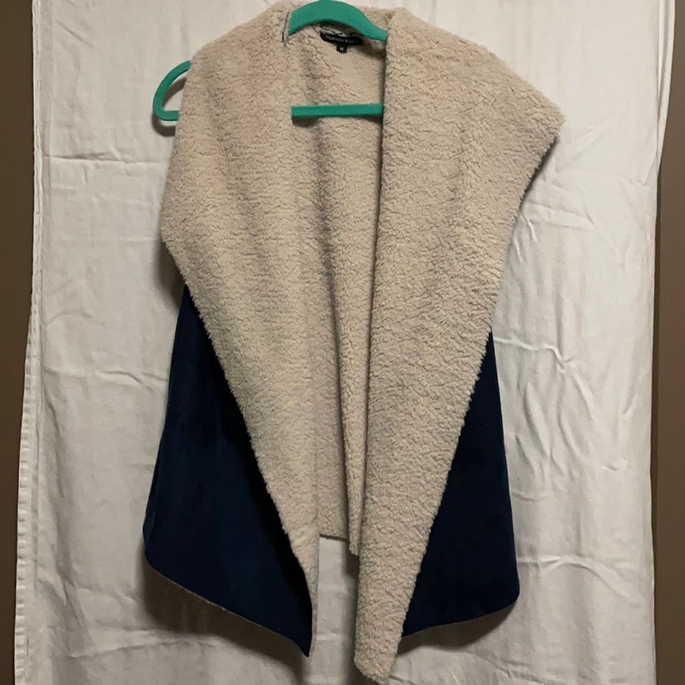 Navy Suede Vest